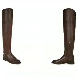 Franco Sarto Haleen Wide Calf Over the Knee Leather Boots SZ 7
